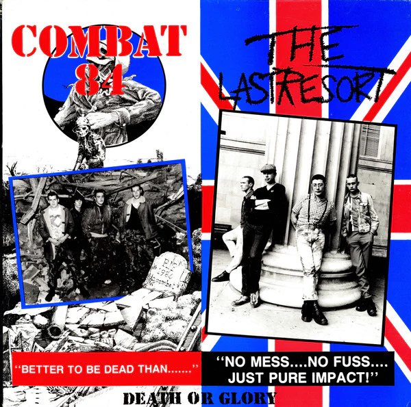 THE LAST RESORT / COMBAT 84, Death Or Glory (Link Records Blue Labels; LINK L.P.017., UK 1987) LP VG+/VG+