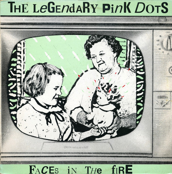 THE LEGENDARY PINK DOTS, Faces In The Fire (Play It Again Sam Records; BiaS 1, Belgium 1984, Green Cover Variant) LP VG/VG+