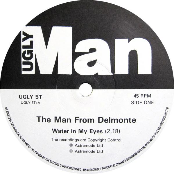 THE MAN FROM DELMONTE, Water In My Eyes (Ugly Man Records; UGLY 5T, UK 1987, Picture Sleeve) 12" VG/VG - Image 3
