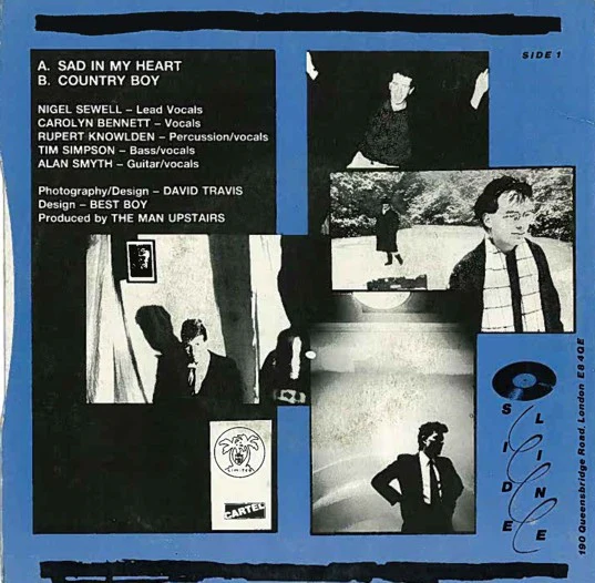 THE MAN UPSTAIRS, Sad in My Heart / Country Boy (Side Line; , UK 1985, Picture Sleeve) 7" VG/VG - Image 2