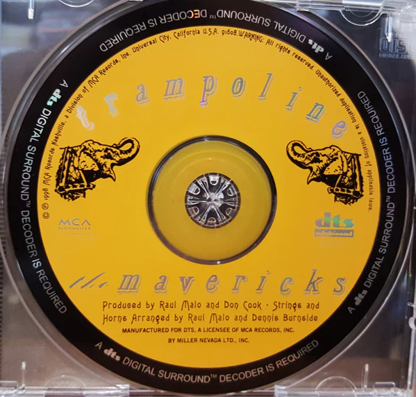 THE MAVERICKS, Trampoline (DTS Entertainment; DTS 1015, US 1998, Jewel Case) CD VG+/VG+ - Image 3