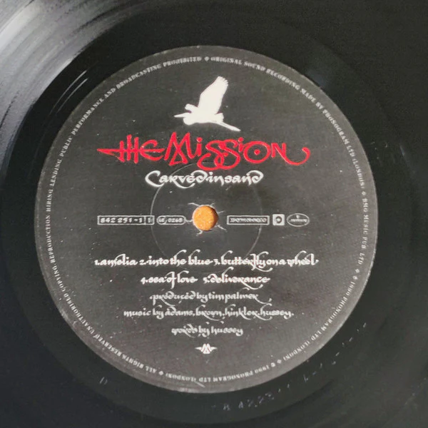 THE MISSION, Carved In Sand (Mercury; 842 251-1, UK 1990, Inner, TOWNHOUSE DMM Runouts) LP VG+/VG - Image 3