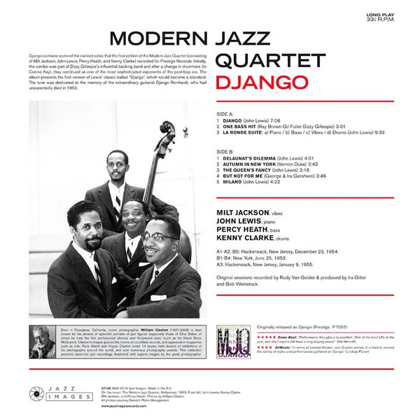 THE MODERN JAZZ QUARTET, Django (Jazz Images; 37100, Europe 2018 Reissue, Gatefold) LP VG/VG+ - Image 2