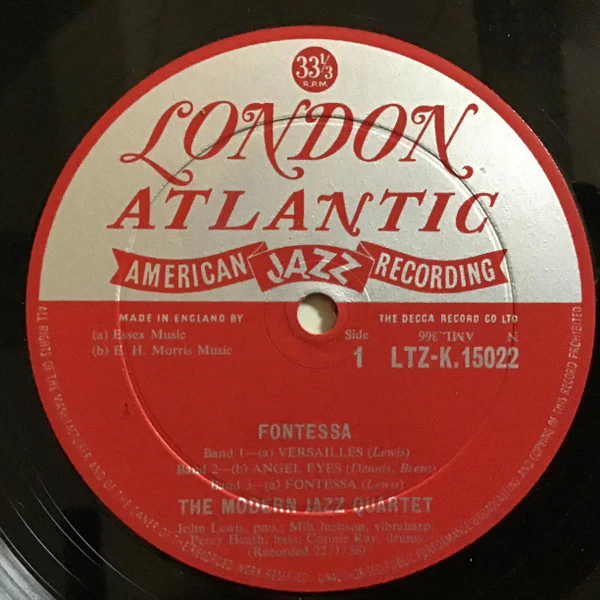 THE MODERN JAZZ QUARTET, Fontessa (London Records; LTZ-K15022, UK , Laminated Front Sleeve) LP VG/VG - Image 3