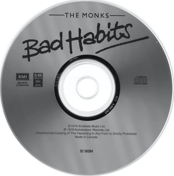 THE MONKS, Bad Habits (EMI Music Canada Special Markets ; S2 56304, Canada 1995 Reissue, Jewel Case) CD VG+/VG - Image 3