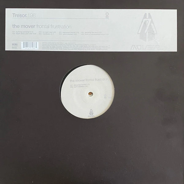 THE MOVER, Frontal Frustration (Tresor ; Tresor 198, Germany 2002, Stickered Plain Sleeve) 2x12" VG/VG+