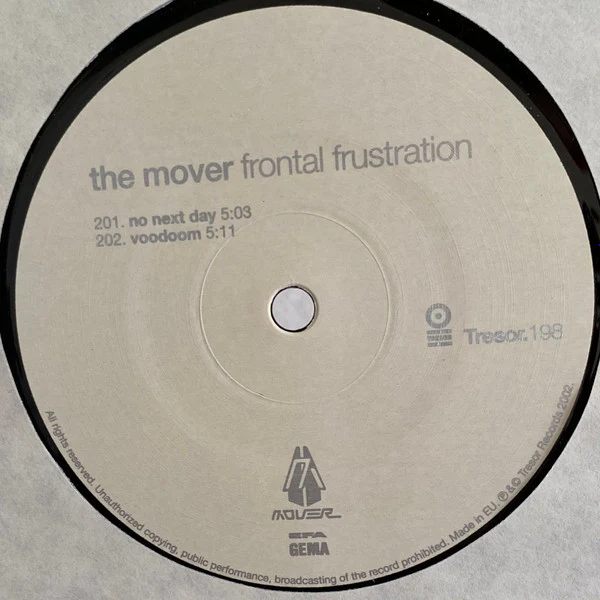 THE MOVER, Frontal Frustration (Tresor ; Tresor 198, Germany 2002, Stickered Plain Sleeve) 2x12" VG/VG+ - Image 3