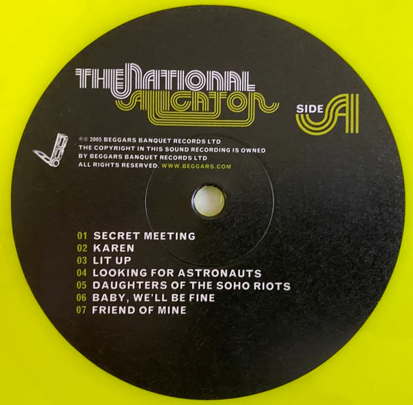 THE NATIONAL, Alligator (Beggars Banquet; BBQLP241, UK 2011 Reissue, Inner, 180 Gram Lime Green Vinyl) LP NEW/NEW - Image 3