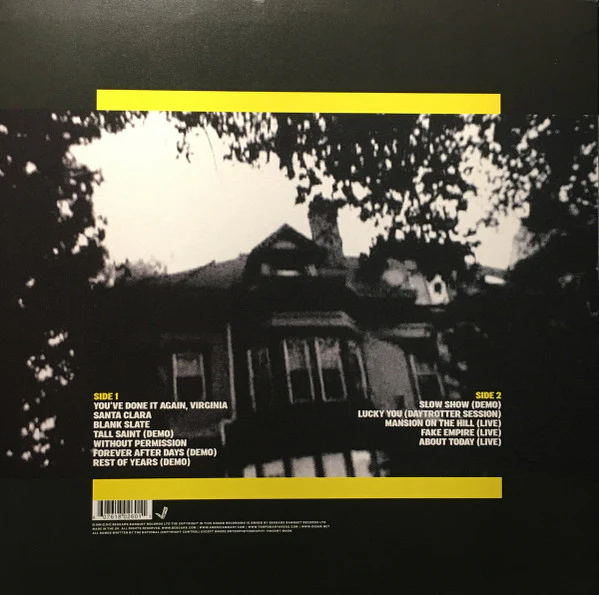 THE NATIONAL, The Virginia EP (Beggars Banquet; BBQLP260, UK 2012 Reissue, Inner, Yellow And Black Splatter Vinyl ) 12" EP VG+/EX - Image 2