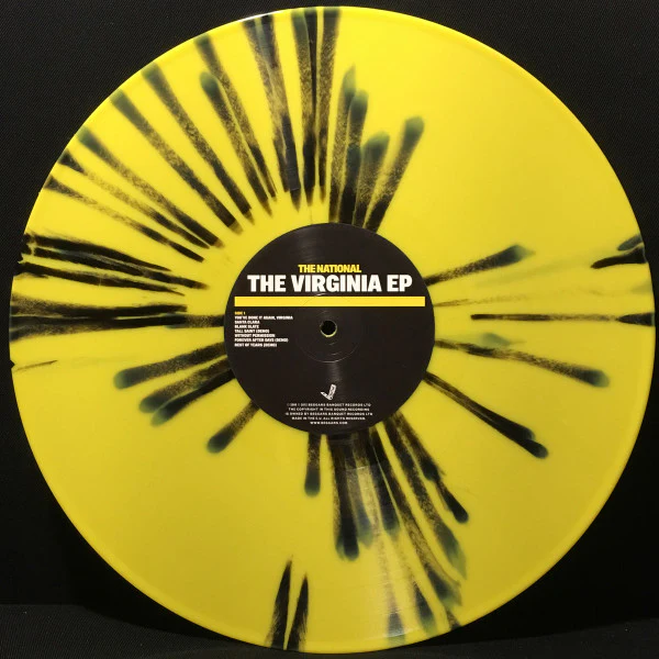 THE NATIONAL, The Virginia EP (Beggars Banquet; BBQLP260, UK 2012 Reissue, Inner, Yellow And Black Splatter Vinyl ) 12" EP VG+/EX - Image 3