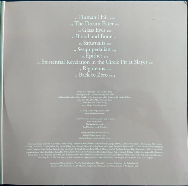 THE NIGHT TERRORS, Back To Zero (Homeless; HOMELESS2, Australia 2013), SALE - Up to 50% Off the Original Price 2xLP EX/EX - Image 2
