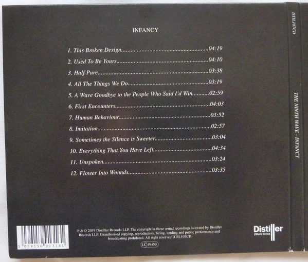 THE NINTH WAVE, Infancy (Distiller Music Group; DTIL107CD, UK 2019, Digipak) CD VG+/VG+ - Image 2