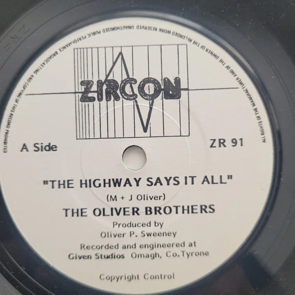 THE OLIVER BROTHERS, The Highway Says It All / Breaking Free (Zircon; ZR 91, UK 1985, Picture Sleeve) 7" VG/VG+ - Image 3