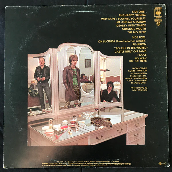 THE ONLY ONES, Baby's Got a Gun (CBS; 84089, UK 1980, Insert), SALE - Up to 50% Off the Original Price  LP VG+/VG+ - Image 2