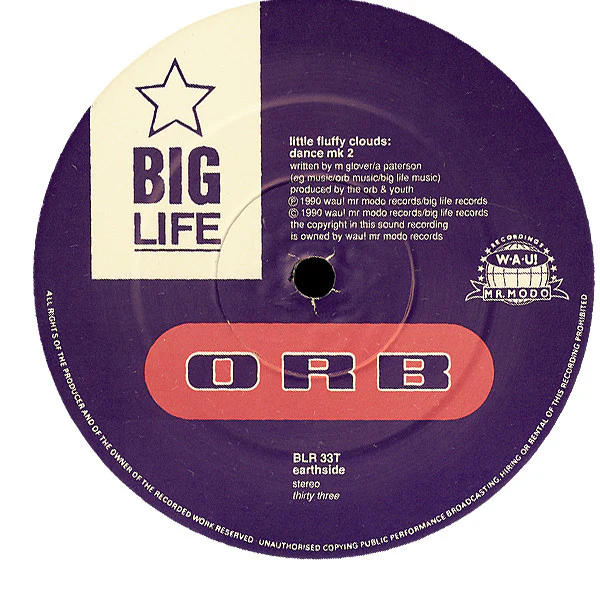 THE ORB, Little Fluffy Clouds (Big Life; BLR 33T, UK 1990, Picture Sleeve) 12" VG/VG+ - Image 3
