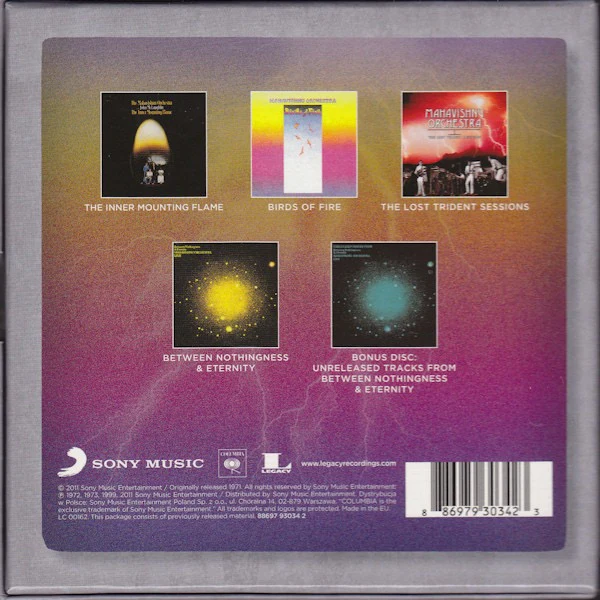 THE ORIGINAL MAHAVISHNU ORCHESTRA, The Complete Columbia Albums Collection (Columbia; 88697 93034 2, Europe 2011, Box Set, Booklet) 5xCD VG+/EX - Image 2