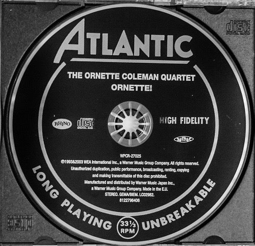 THE ORNETTE COLEMAN QUARTET, Ornette! (Atlantic; 8122-79640-6, Europe 2012 Reissue, Jewel Case, No Obi) CD VG/VG+ - Image 3