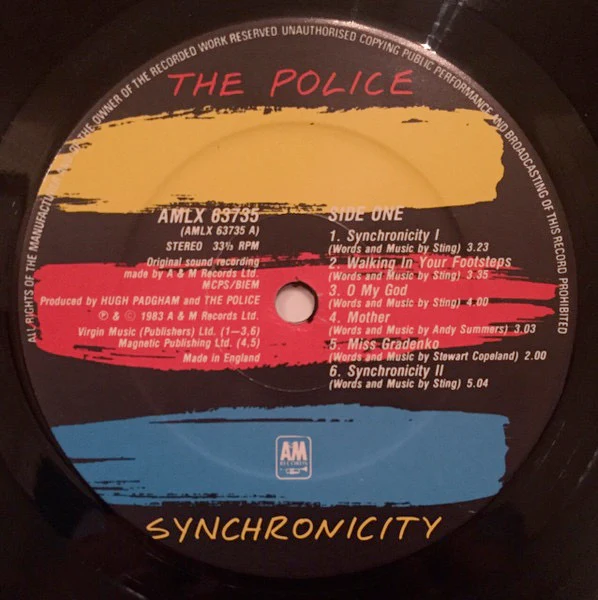THE POLICE, Synchronicity (A&M; AMLX 63735, UK 1983, Inner) LP VG/VG+ - Image 3