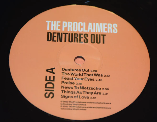 THE PROCLAIMERS, Dentures Out (Cooking Vinyl; COOKLP864, 2022, Inner) LP EX/EX - Image 3