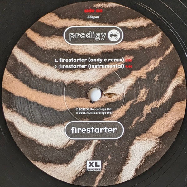 THE PRODIGY, Firestarter - x30 Vinyl Edition (XL; XL1644T, Europe 2026 Reissue, Inner) 12" NEW/NEW - Image 2