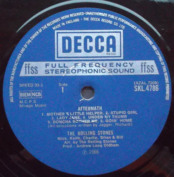 THE ROLLING STONES, Aftermath (Decca Small Dark Blue Boxed; SKL 4786, UK 1974 Reissue, Laminated Front Sleeve, Stereo) LP VG+/VG - Image 3