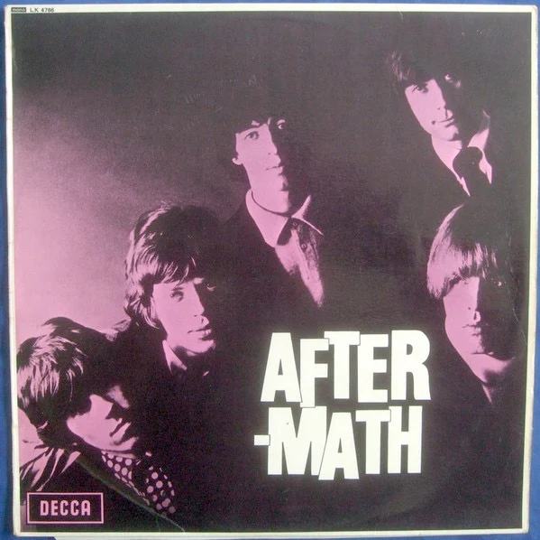 THE ROLLING STONES, Aftermath (Decca Red Unboxed; LK 4786, UK 1966, Laminated Front Sleeve, No Shadow, Mono, 3 Boxed Rights Societies in Horizontal Row, Mirage Below) LP G+/G+
