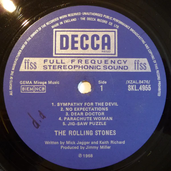 THE ROLLING STONES, Beggars Banquet (Decca Blue Boxed; SKL 4955, UK 1977 Reissue, Laminated Gatefold Sleeve, Company Inner) LP VG+/EX - Image 3