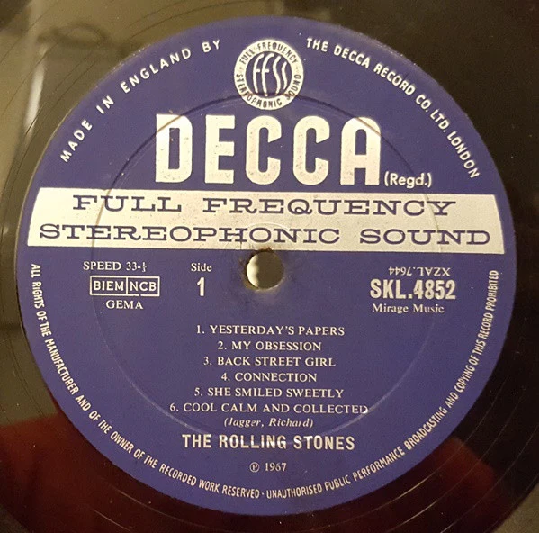 THE ROLLING STONES, Between The Buttons (Decca Blue Unboxed; SKL4852, UK 1967, Laminated Sleeve, Stereo, Mirage Music on Right of Label) LP VG/VG - Image 3