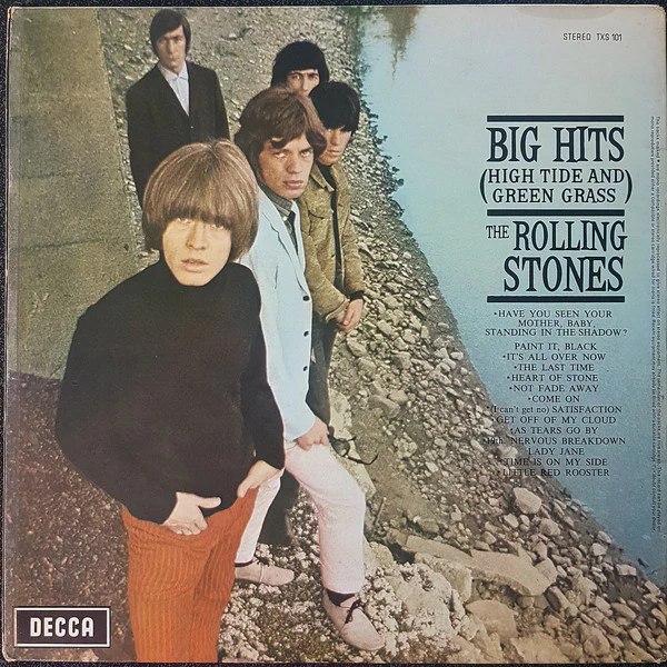 THE ROLLING STONES, Big Hits (High Tide & Green Grass) (Decca Green Boxed; TXS101, UK 1970s, Laminated Gatefold Sleeve, Foldout Insert) LP VG+/VG - Image 2
