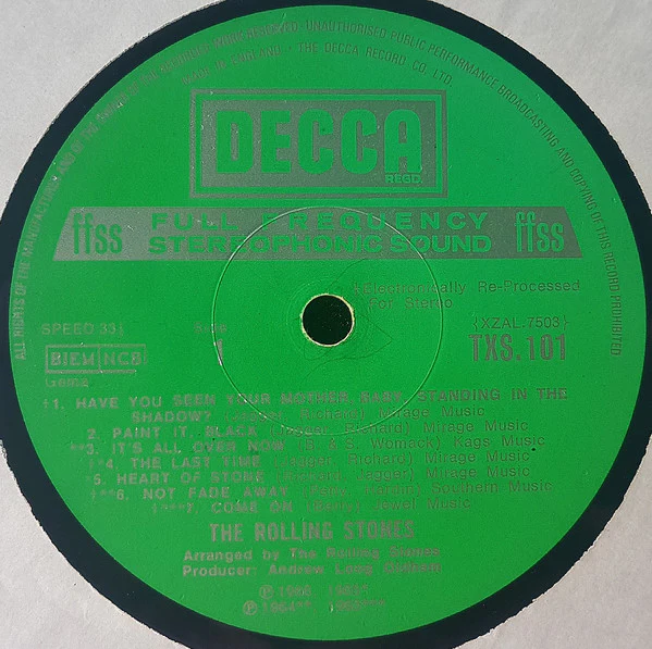 THE ROLLING STONES, Big Hits (High Tide & Green Grass) (Decca Green Boxed; TXS101, UK 1970s, Laminated Gatefold Sleeve, Foldout Insert) LP VG+/VG - Image 3