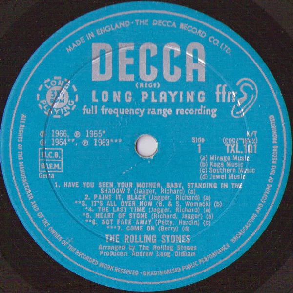 THE ROLLING STONES, Big Hits (High Tide & Green Grass) (Decca Light Blue Unboxed; TXL101, UK 1966, Gatefold, Stapled In Booklet, Mono 1st Press) LP VG/G+ - Image 3