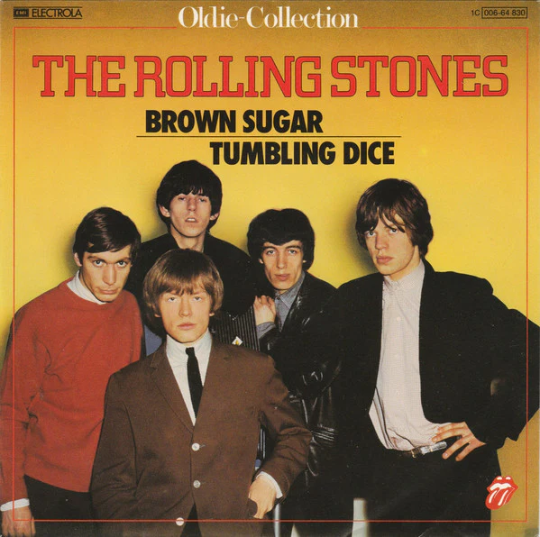 THE ROLLING STONES, Brown Sugar / Tumbling Dice (Rolling Stones Records; 1C 006-64830, Germany 1982, Picture Sleeve, Large Centre Hole) 7" VG/VG+