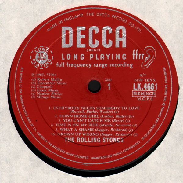 THE ROLLING STONES, No. 2 (Decca Red Unboxed - "MADE IN ENGLAND. THE DECCA RECORD CO. LTD.", Rights Boxes On Right Of Labels; LK 4661, UK 1965, Laminated Flipback Sleeve - Printed By James U LP VG/VG - Image 3