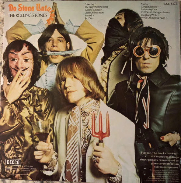 THE ROLLING STONES, No Stone Unturned (Decca Boxed Blue Labels; SKL.5173, UK 1973, Robert Stace Laminated Front Sleeve, Company Inner, Stereo, P-2W Runouts, 1963 Credit Precedes The Asterisk LP VG/G+ - Image 2