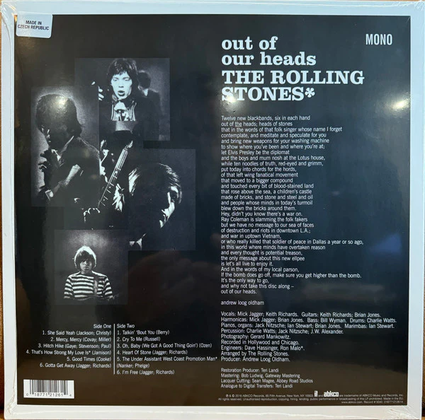 THE ROLLING STONES, Out Of Our Heads (ABKCO; 2126-1, Europe 2024, Mono) LP EX/EX - Image 2