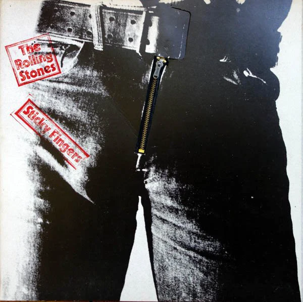 THE ROLLING STONES, Sticky Fingers (Rolling Stones Records ; COC 59100, UK 1971, Small Star Zip, Insert, With Promotone Record on label) LP VG/VG