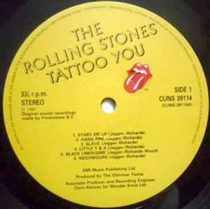 THE ROLLING STONES, Tattoo You (Rolling Stones; CUNS 39114, UK 1981, Inner) LP VG/VG - Image 3