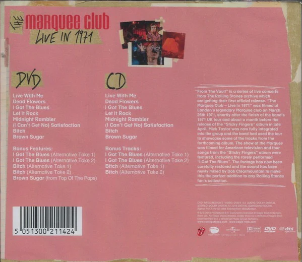 THE ROLLING STONES, The Marquee Club (Live In 1971) (Rolling Stones Records; EAGDV114, Europe 2019, Double CD Case) 2xCD VG+/VG+ - Image 2