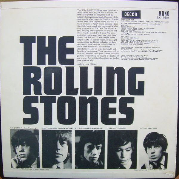 THE ROLLING STONES, The Rolling Stones (Decca Red Unboxed; LK 4605, UK 1964, Flipback Sleeve , Mona On Sleeve & Label, Version A1Z) LP VG/G+ - Image 2