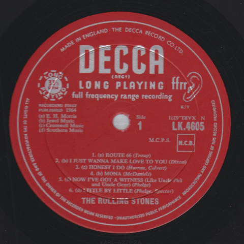 THE ROLLING STONES, The Rolling Stones (Decca Red Unboxed; LK 4605, UK 1964, Flipback Sleeve , Mona On Sleeve & Label, Version A1Z) LP VG/G+ - Image 3