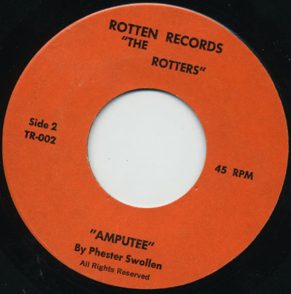 THE ROTTERS, Sit On My Face Stevie Nix / Amputee (Rotten Records; TR-002, US 1978, No Picture Sleeve), SALE - Up to 50% Off the Original Price  7" /EX - Image 2