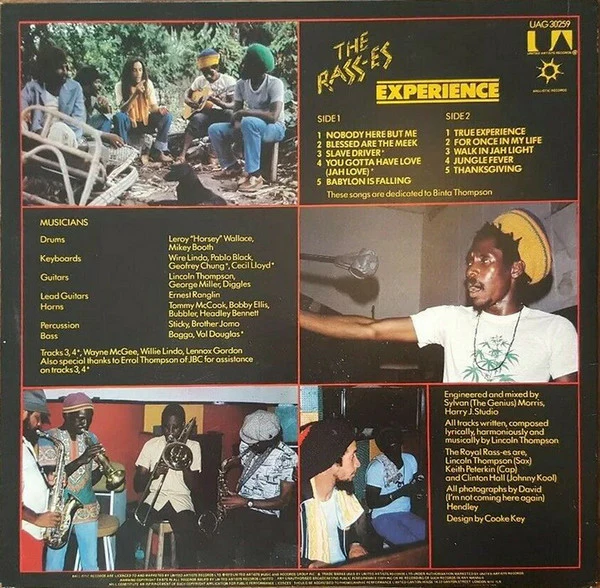 THE ROYAL RASSES, Experience (Ballistic Records; UAG 30259, UK 1979, Inner) LP VG+/VG+ - Image 2
