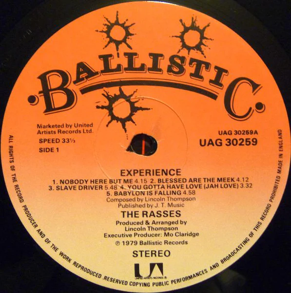 THE ROYAL RASSES, Experience (Ballistic Records; UAG 30259, UK 1979, Inner) LP VG+/VG+ - Image 3