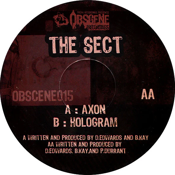 THE SECT, Axon / Hologram (Obscene Recordings; OBSCENE015, UK 2007) 12" /G+