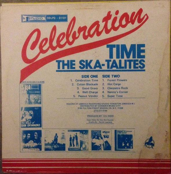 THE SKATALITES, Celebration Time (Studio One (Red & White Labels); SOLPO-01101, US 1980s Reissue) LP VG/G+ - Image 2