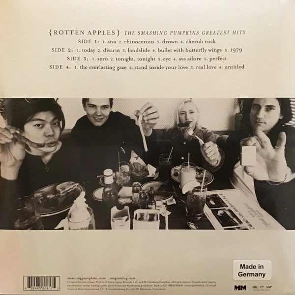 THE SMASHING PUMPKINS, Rotten Apples: Greatest Hits (Capitol Records; 6560817, Europe 2024 Reissue, Gatefold, Insert, 180 Gram Vinyl) 2xLP NEW/NEW - Image 2