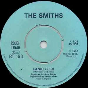 THE SMITHS, Panic (Rough Trade Push-Out Centre; RT 193, UK 1986, Picture Sleeve, No Stickers, MPO Pressing) 7" VG/G+ - Image 3