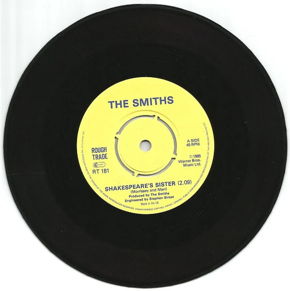 THE SMITHS, Shakespeare's Sister (Rough Trade; RT 181, UK 1985, Picture Sleeve, Push Out Centre) 7" VG/VG+ - Image 3