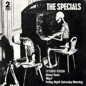 THE SPECIALS, Ghost Town / Why? / Friday Night, Saturday Morning (Two-Tone Records; CHS TT 1217, UK 1981, Picture Sleeve) 12" VG+/VG+