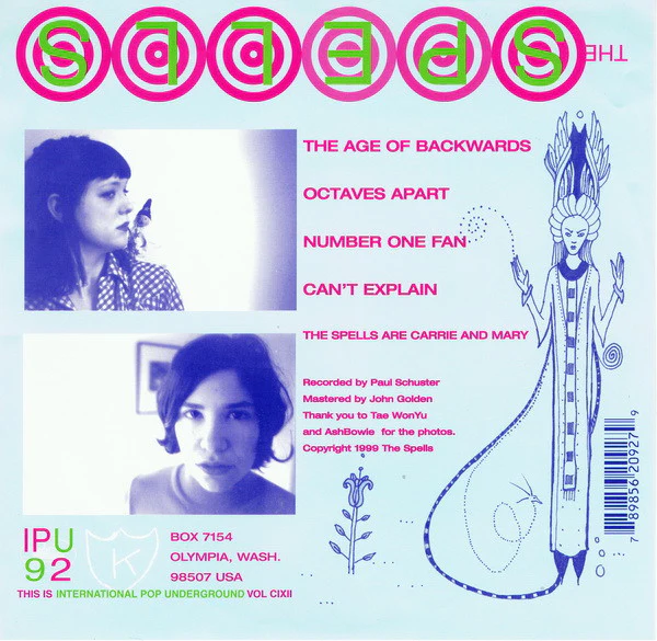 THE SPELLS, The Age Of Backwards E.P. (K ; IPU 92, US 1999, Fold Over Sleeve) 7" EP VG/EX - Image 2